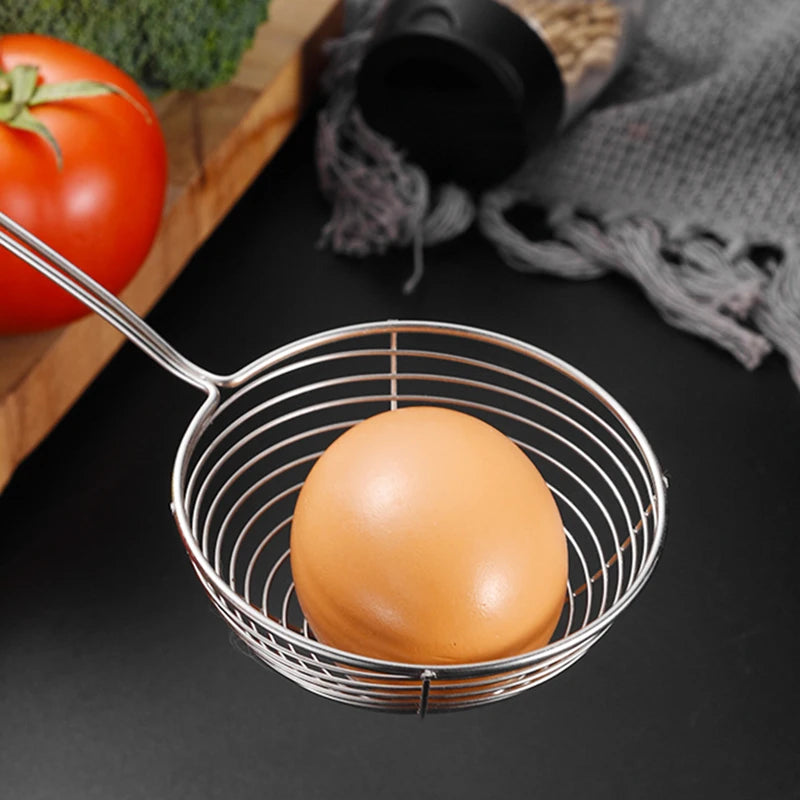 Stainless Steel Colander for Pasta Long Handle Hot Pot Noodle Drain Strainer French Fries Small  Skimmer Scoop Kitchen Gadgets