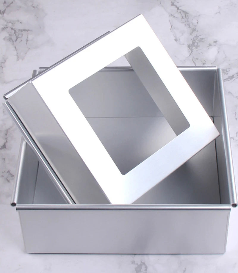 4/5/6/8/10inch Aluminum Alloy Nonstick Square Cake Pan With Removable Bottom Cheesecake Mold DIY Cake Baking Pan Kitchen Tools