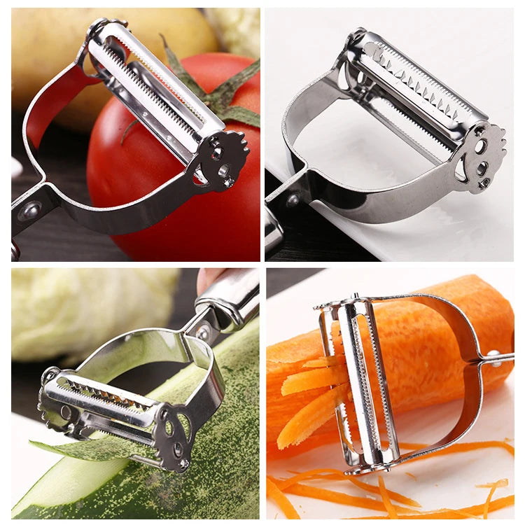 Stainless Steel Fruit & Vegetable Peeler Julienne Cutter Tools Multifunction Potato Carrot Peelers Grater Kitchen Gadgets