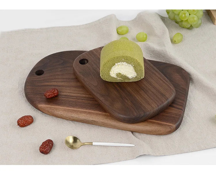 Quality Kitchen Wooden Chopping Blocks Beech Walnut Cutting Board Pizza Bread Fruit Sushi Tray Hangable Non-slip Kitchen Tools