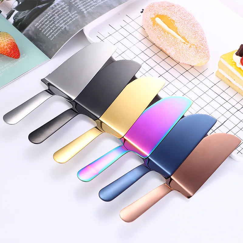 Stainless Steel Large Triangular Cake Spatula Pizza Pie Shovel Cookies Bread Cutter Home Pastry Baking Tools Kitchen Accessories