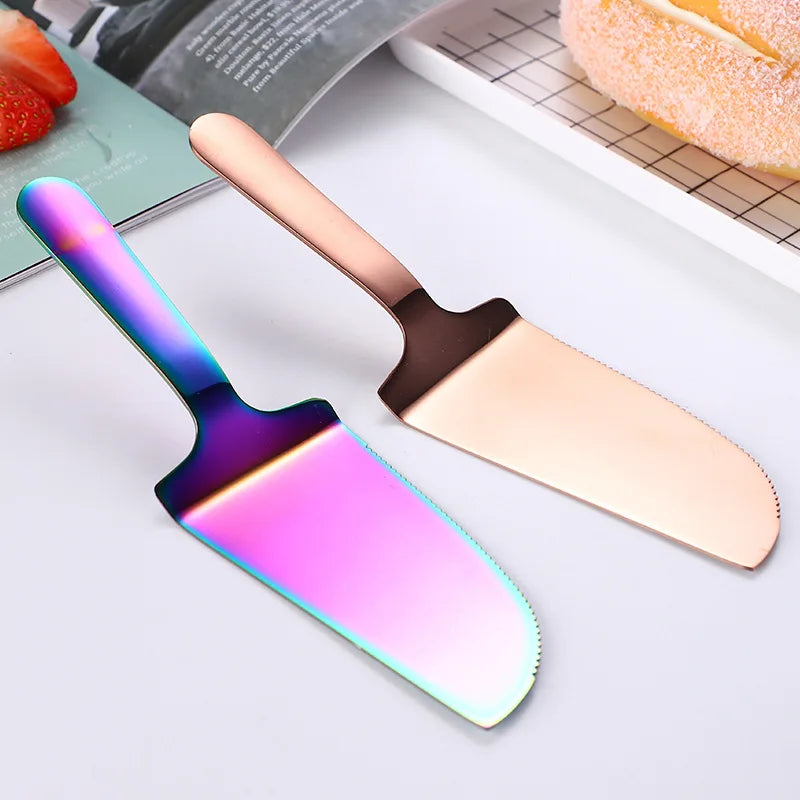 Stainless Steel Large Triangular Cake Spatula Pizza Pie Shovel Cookies Bread Cutter Home Pastry Baking Tools Kitchen Accessories