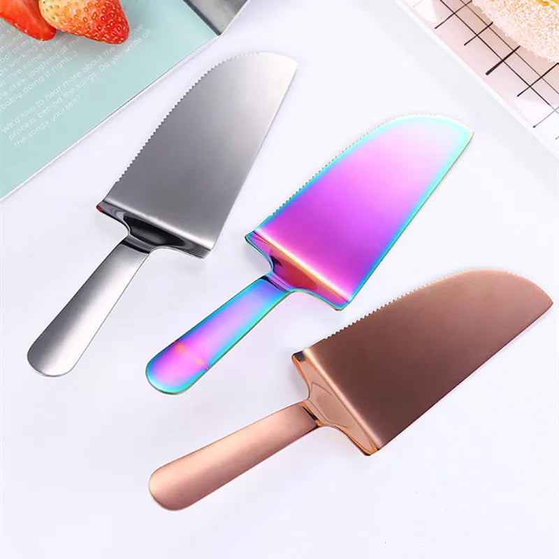 Stainless Steel Large Triangular Cake Spatula Pizza Pie Shovel Cookies Bread Cutter Home Pastry Baking Tools Kitchen Accessories