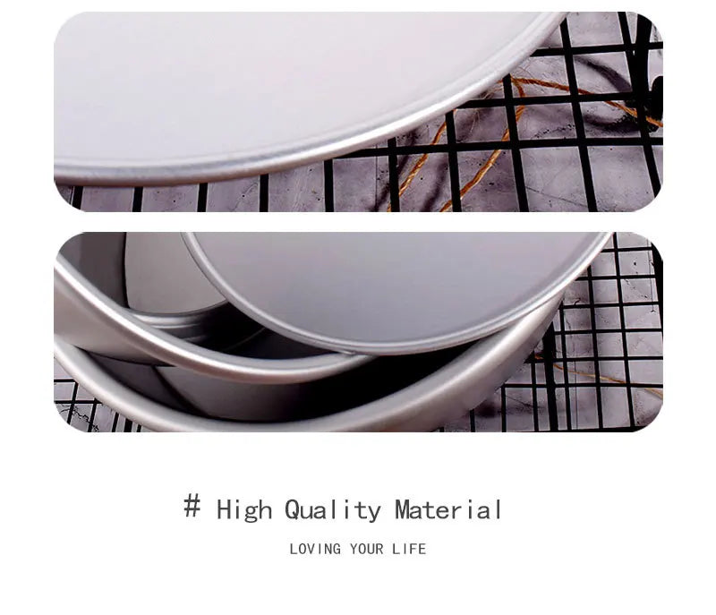 4/5/6/7/8 Inch Heighten Round Cake Mold Aluminum Alloy with Easy Removable Bottom Mold Baking Pan Kitchen Bakeware Utensils