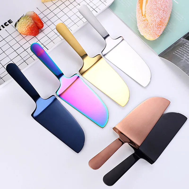 Stainless Steel Large Triangular Cake Spatula Pizza Pie Shovel Cookies Bread Cutter Home Pastry Baking Tools Kitchen Accessories