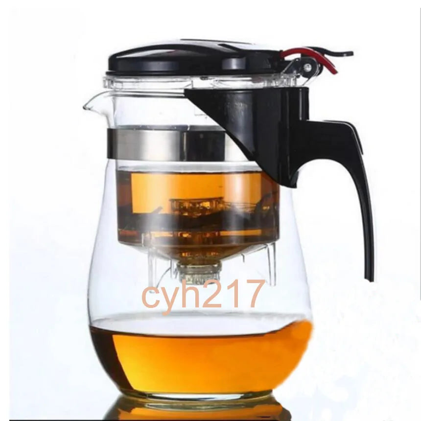 750Ml Heat Resistant Glass Teapot Chinese Kung Fu Tea Flower Tea Pot Compact Size Coffee Maker Puer Kettle Drinkwares