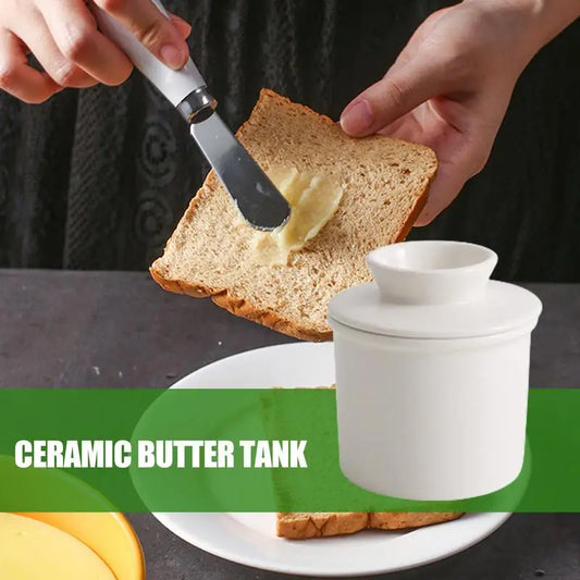 Ceramic Butter Dishes 350ml Butter Storage Container Cylindrical Cheese Box For Butter Cheese Jam Chocolate Kitchen Accessories