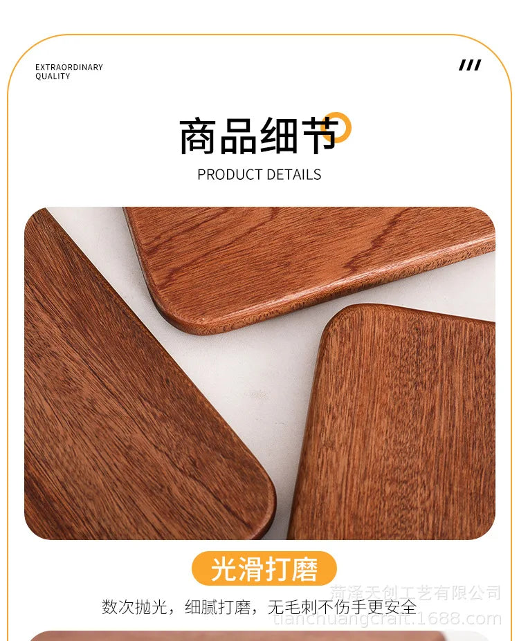 Quality Kitchen Wooden Chopping Blocks Beech Walnut Cutting Board Pizza Bread Fruit Sushi Tray Hangable Non-slip Kitchen Tools