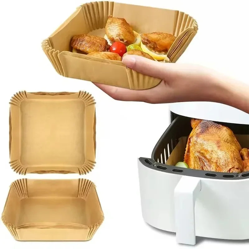 Disposable Baking Paper for Air Fryer Micro-wave Oven Bake Oil-proof Cookware Bbq Parchment Food Grade Cooking Airfryer Papers