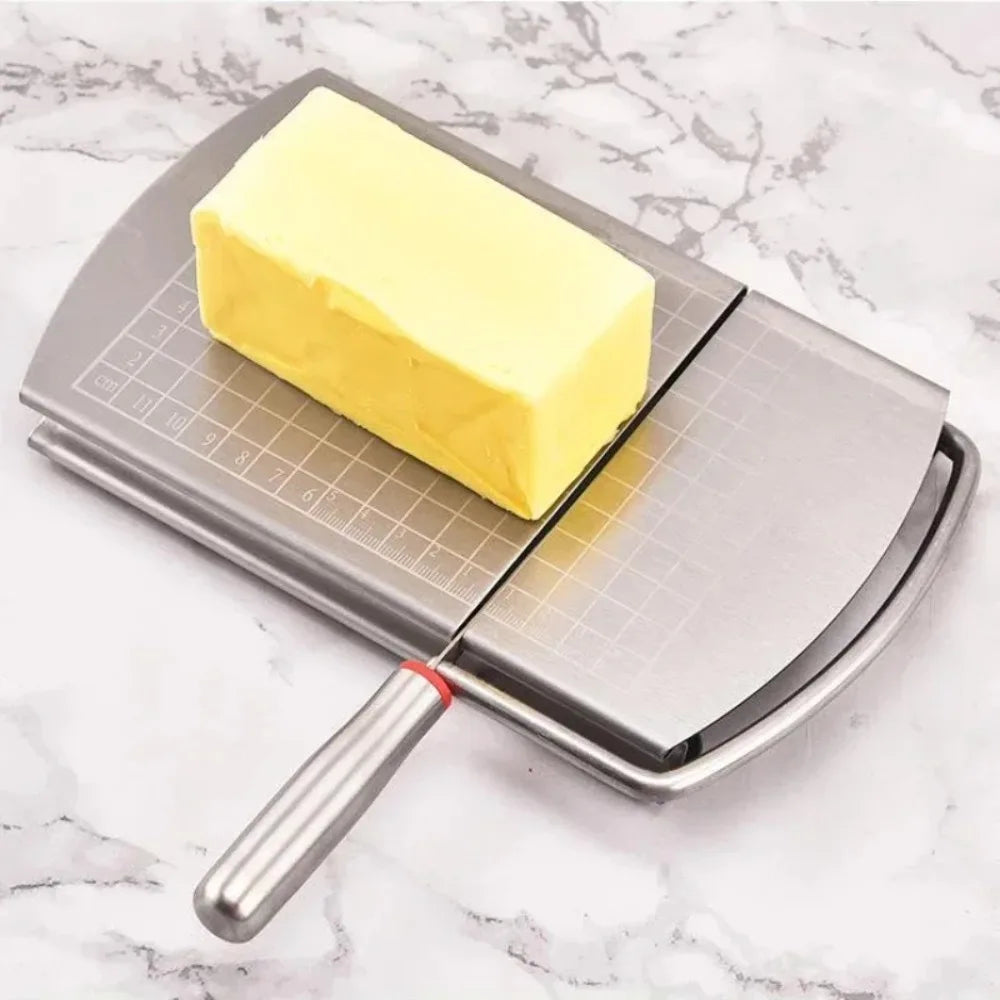 Cheese Board with Wire Cutter 5.5 Inch Stainless Steel Cheese Slicer Cutter Cheese Wire Cutter with Serving Board