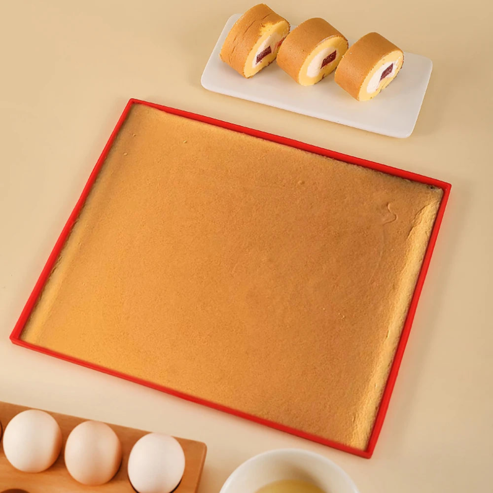 Silicone Swiss Cake Roll Mat Non-stick Baking Mat Cake Rolling Maker Tools Oven Heat-Resisting Cake Tray Kitchen Accessories