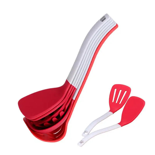 Silicone Spatula Kitchen Set 6Pcs Silicone Kitchenware Portable Silicone Spatula Cookware Utensils Set For Cooking Baking