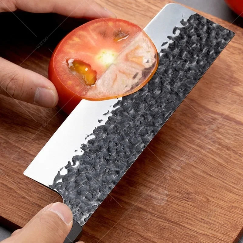 Hammered Forging Professional Chef's Knife Stainless Steel Kitchen Meat Cutting Knife Japanese Santoku Slicing Knife