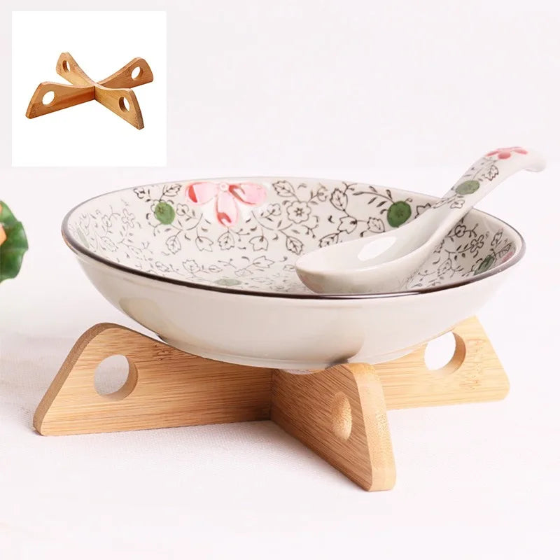 Pot Holder Hanging Detachable Protection Bamboo Hot Mat Heat Casserole Shelving Kitchen Bowl Bottom Stand Trivet Storage Rack