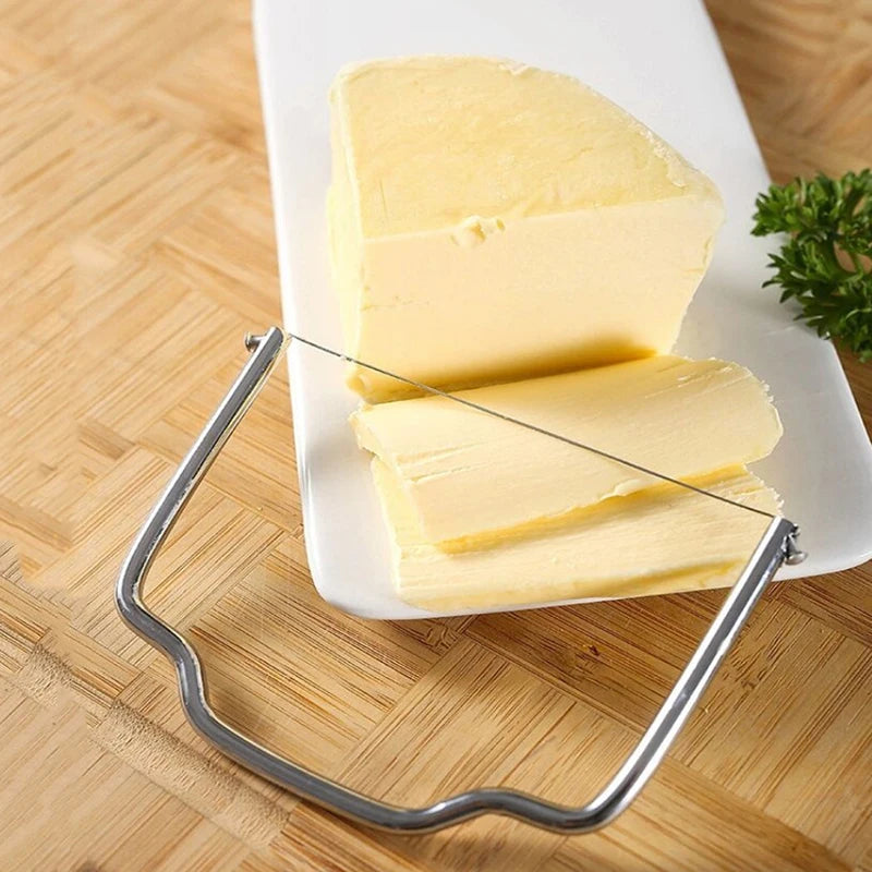 Cheese Butter Wire Slicer Stainless Steel Handheld Butter Cutter Butter Cutting Wire Cheese Cutting Wire Cutter Kitchen Supplies