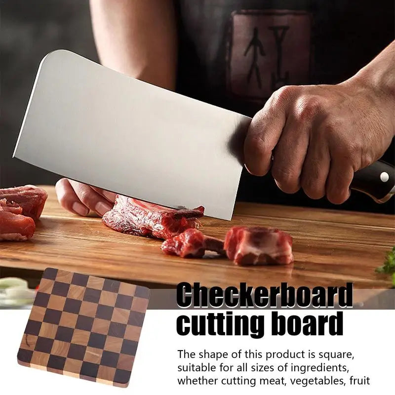 Cutting Board For Kitchen Anti-Slip Wood Chopping Board Contrast Color Design Chopping Board For Cucumber Potato Pork Ribs Chili