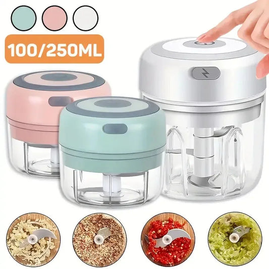 Electric Kitchen Food Chopper Mini Garlic Masher Crusher Machine USB Portable Meat Grinder Vegetable Chopper for Kitchen Gadgets