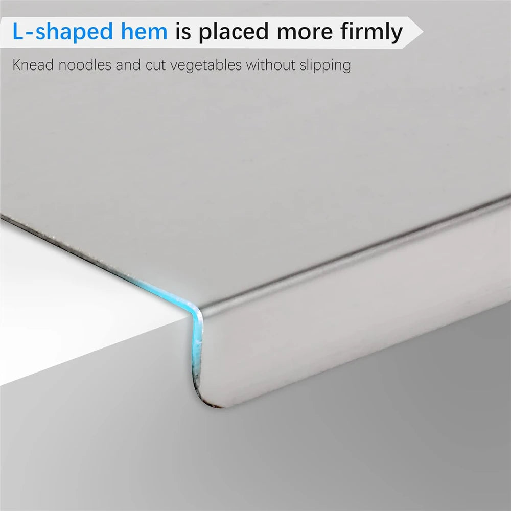 Stainless Steel Cutting Board 30x40cm Vegetable Food Chopping Board Kitchen Kneading Panel Pastry Baking Board Countertop