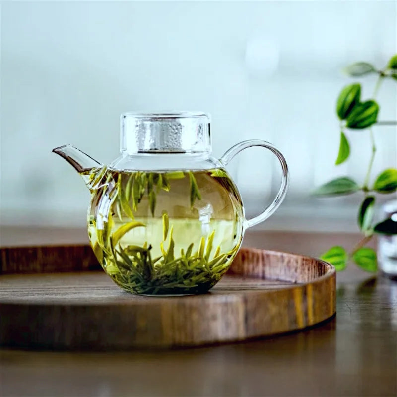 200ml Heat Resistant Small Glass Teapot Household Mini Green Tea Pot Single Person Kungfu Tea Set Accessories Tea Maker