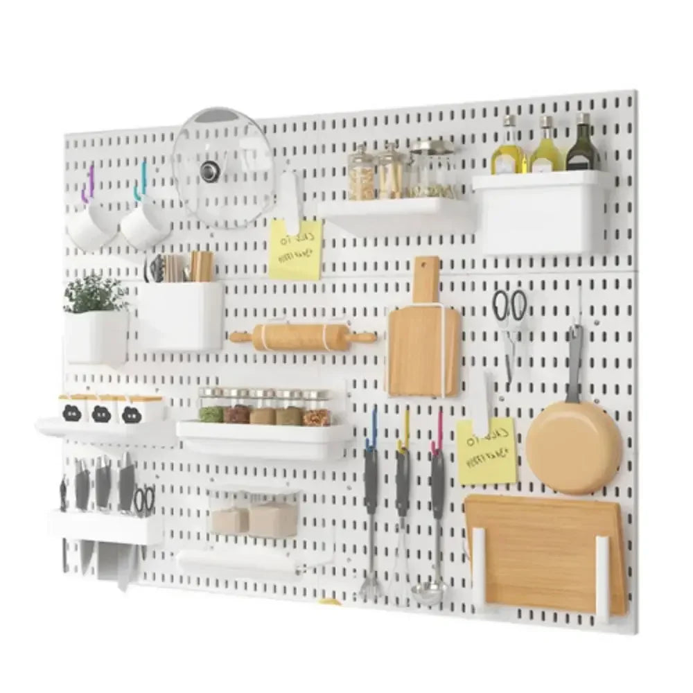 Pegboard Kitchen Crafts Storage Hanging Garage No Wall Shelf Organizer For Accessories Room Punching Organization Hooks