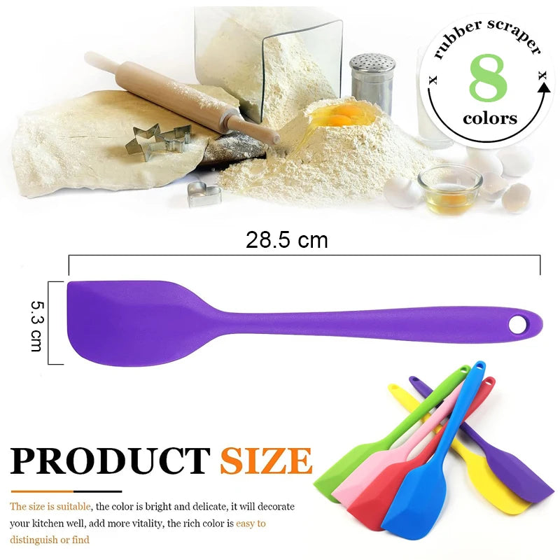 2pcs  cake tools, cream spatula, cake cream, silicone translucent scraper, baking silicone spatula, small nonstick cookware