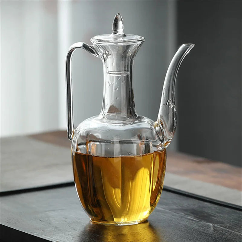 500ml Imitation Song High Borosilicate Glass Teapot Heat Resistance Tea Brewing Glass Tea Pot Traditional Kung Fu Tea Set