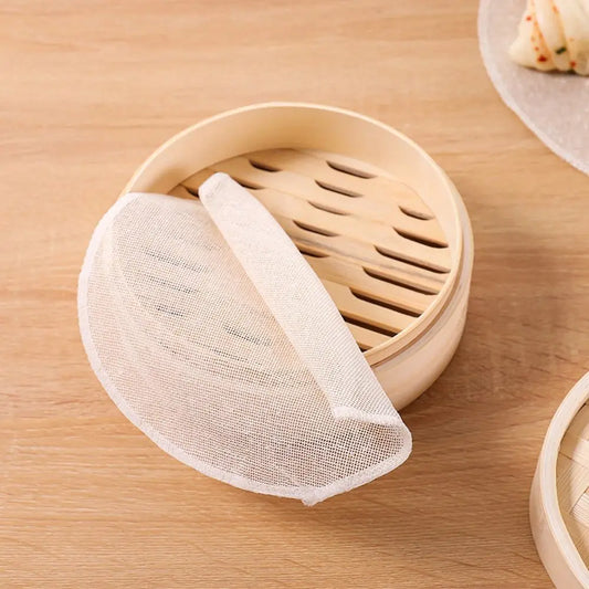 Non Stick Bamboo Grid With Cleaning Cookware Gadget For Steaming Steamer Pad Steamer Paper Steam Basket Cloth Steamer cloth