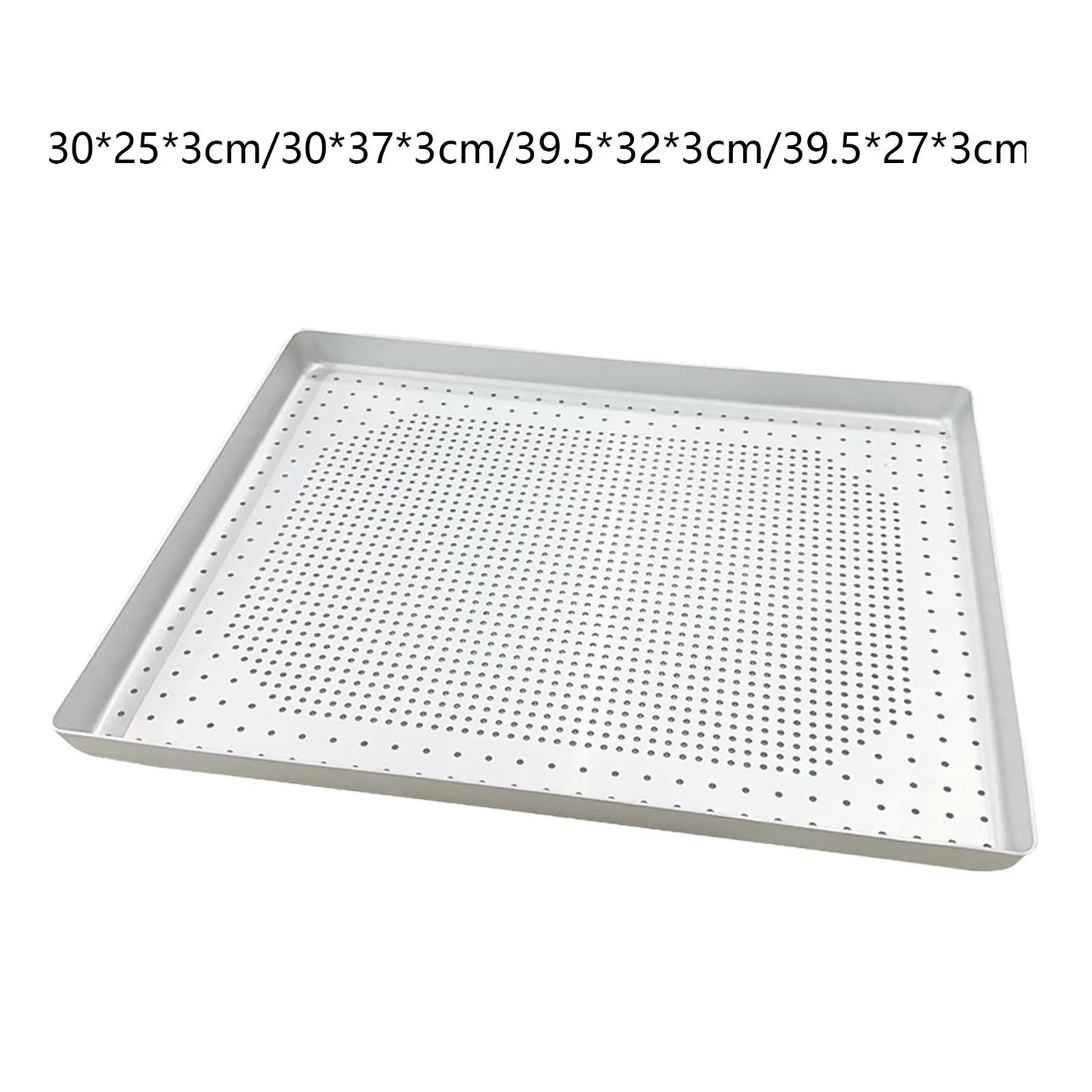 Perforated Half Sheet Pan Restaurant Kitchen Cookware Aluminum Alloy Versatile Easy to Clean Pizza Crisper Tray Baking Tool