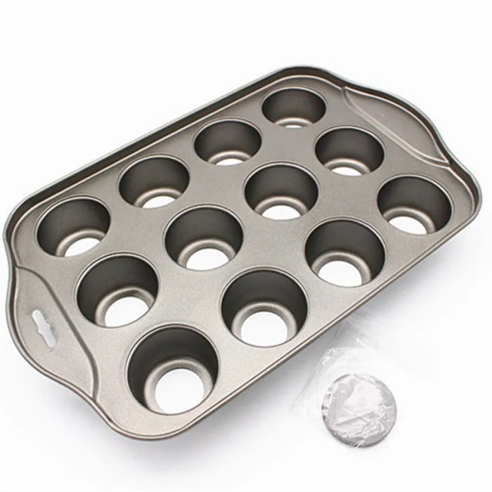 12 Grid Mini Baking Cake Tray Cheesecake Cup Non-Stick Cupcake   Pan Moldes Para Hornear  Decorating Tools