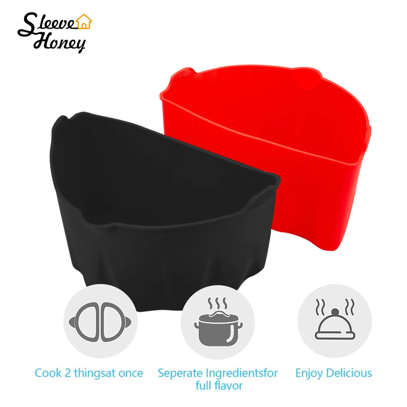 Crock Pot Liners Silicone & silicone crockpot divider Food Grade BPA- Free Easy to clean Crockpot liner Reusable leakproof