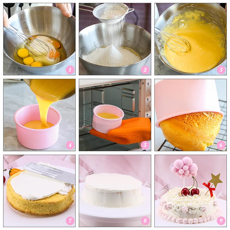 20CM Round Cake Pan Toast Pan Bread Pan Silicone B