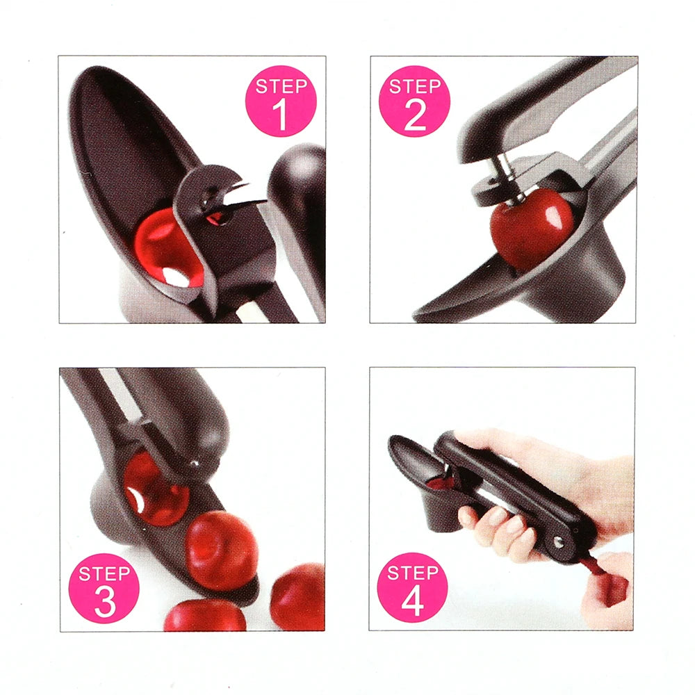 Plastic Fruits Gadgets Tools Keep Complete Cherry Core Seed Remover Kitchen Accessories Cherry Pitter Olives Go Nuclear Device