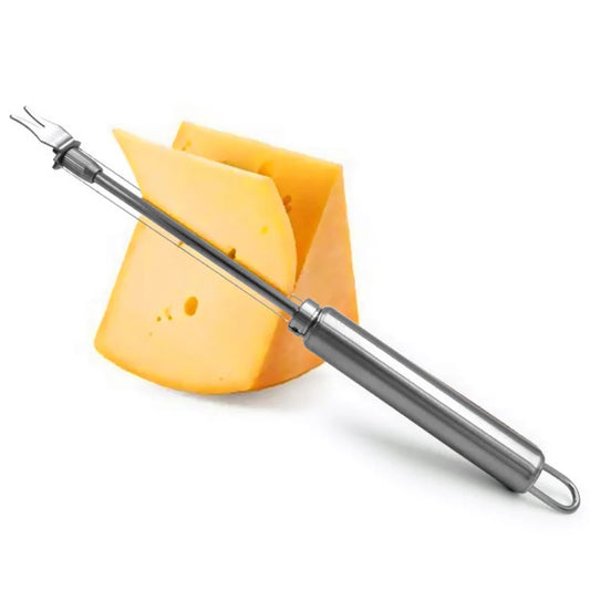 Stainless Steel Double Wire Cheese Slicer Cheese Cutter Butter Splitter Easy to Cutting Soft and Semi-Hard Cheeses Kitchen Tools