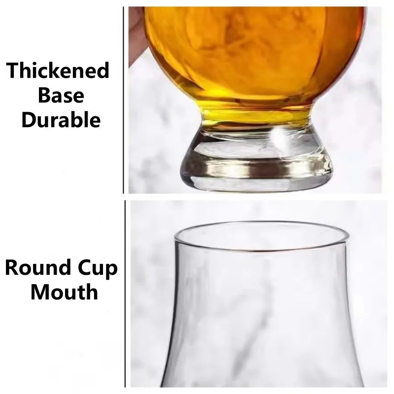 1/6PCS 200ML Whiskey Cup Set Transparent Lead Free Clear Crystal Glass Wine Cup Spirits Wine Scotch Durable Drinking Glasses Mug