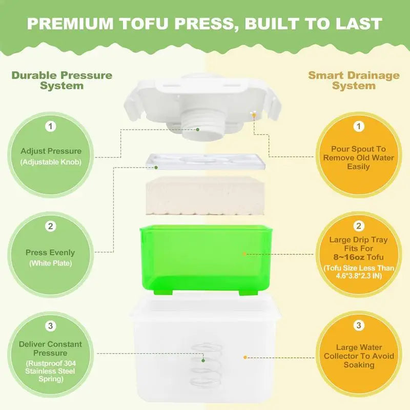 Paneer Press DIY Tofu Mold Kitchen Cooking Tool Set Homemade Plastic Tofu Press Mould DIY Tofu Mold Kitchen Gadgets Kitchen Tool