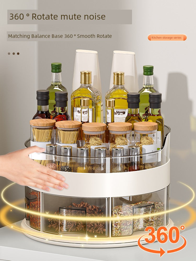 Rotate Oil Salt Sauce Vinegar Tray Storage Box Seasoning Product