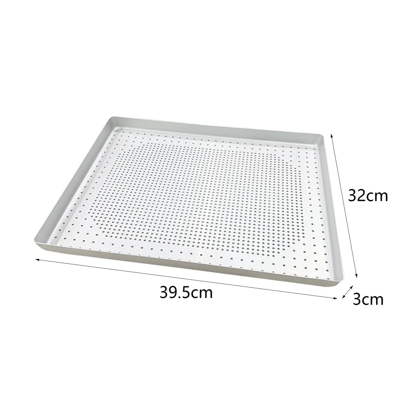 Perforated Half Sheet Pan Restaurant Kitchen Cookware Aluminum Alloy Versatile Easy to Clean Pizza Crisper Tray Baking Tool