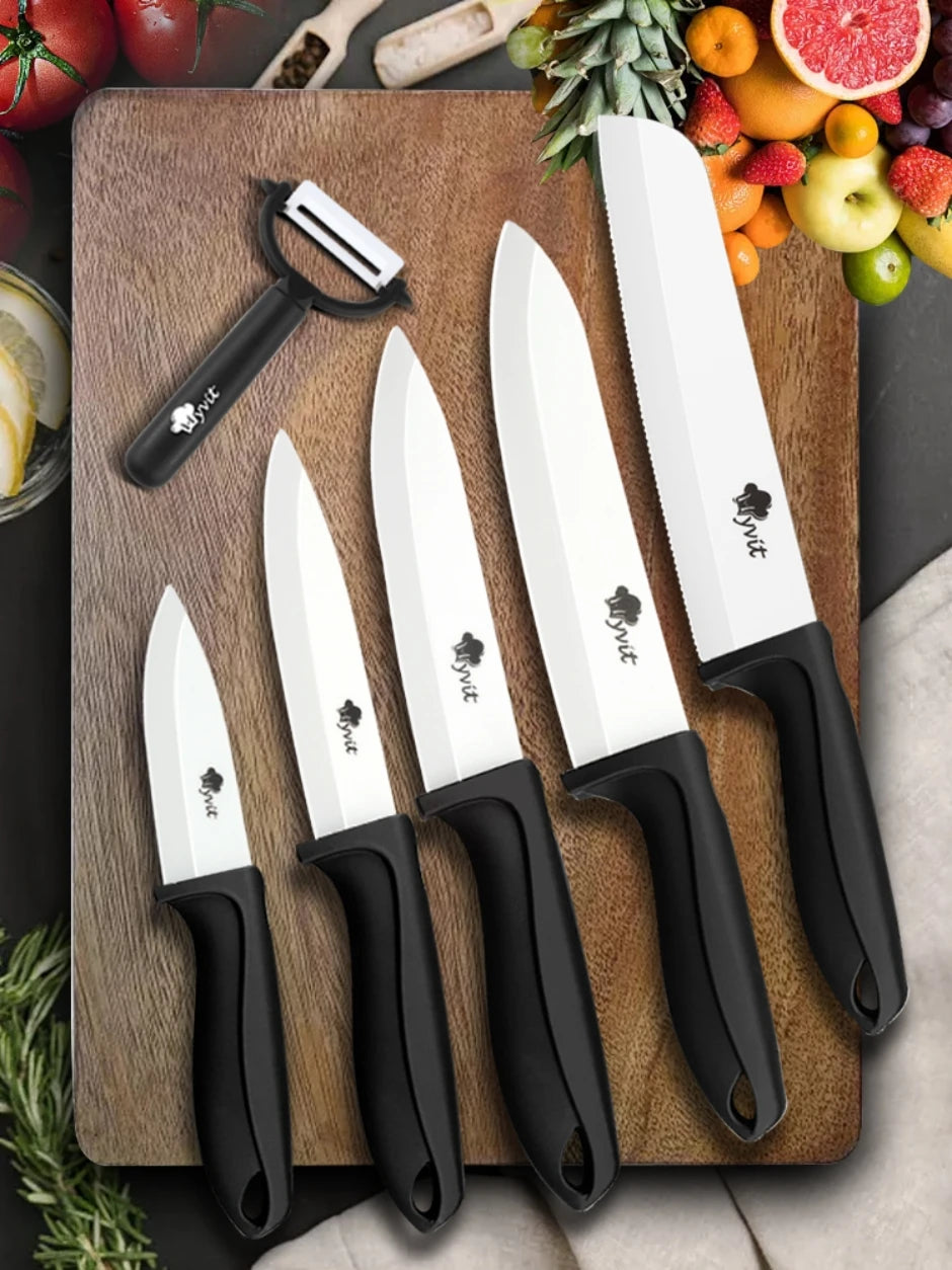 Ceramic Knife Set Bread Chef Petty Kitchen Knives Sashimi Sushi Knife Meat Slicing Fruit Vegetable Nakiri Knives