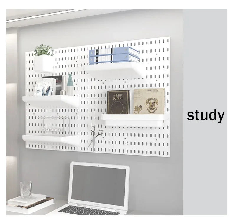 Pegboard Kitchen Crafts Storage Hanging Garage No Wall Shelf Organizer For Accessories Room Punching Organization Hooks