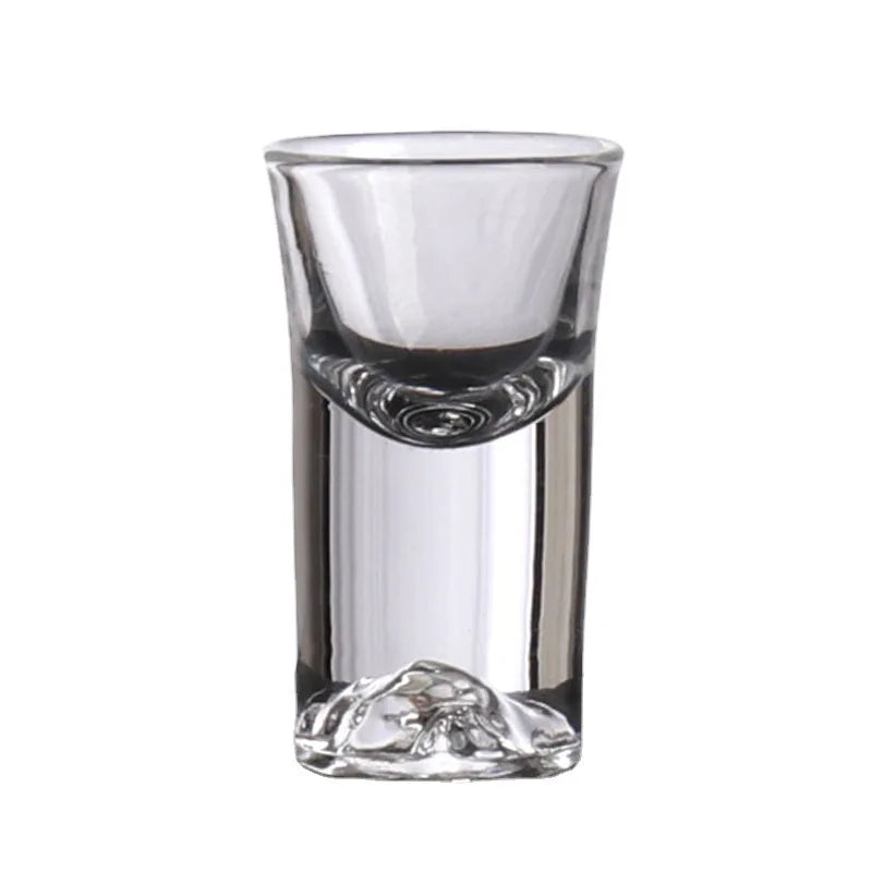 Shot Glass Cup Transparent Crystal Glass Stemware Flat Bottom Cup Small Capacity Wine Cup Tazas Drinkware Chinese Spirits Cup