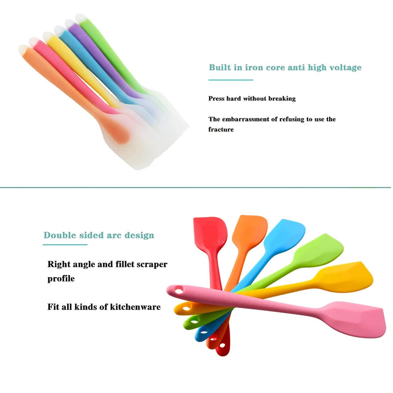 2pcs  cake tools, cream spatula, cake cream, silicone translucent scraper, baking silicone spatula, small nonstick cookware