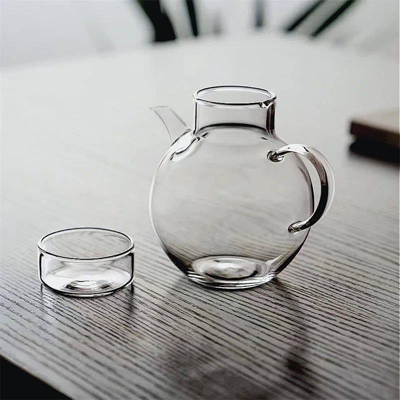 200ml Heat Resistant Small Glass Teapot Household Mini Green Tea Pot Single Person Kungfu Tea Set Accessories Tea Maker