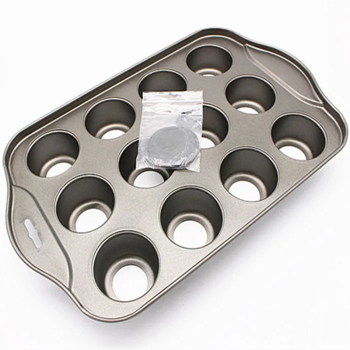 12 Grid Mini Baking Cake Tray Cheesecake Cup Non-Stick Cupcake   Pan Moldes Para Hornear  Decorating Tools